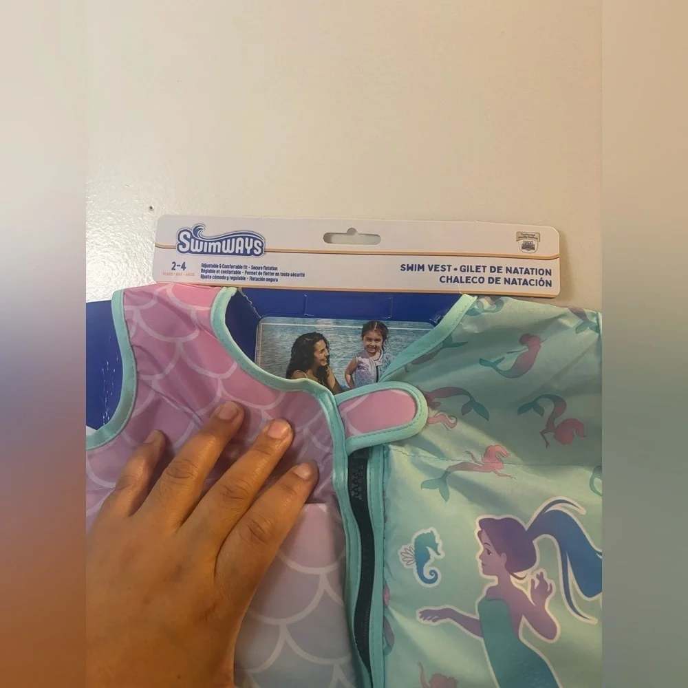 SwimWays Child Swim Vest Mermaid Print Ages 2-4 YEARS